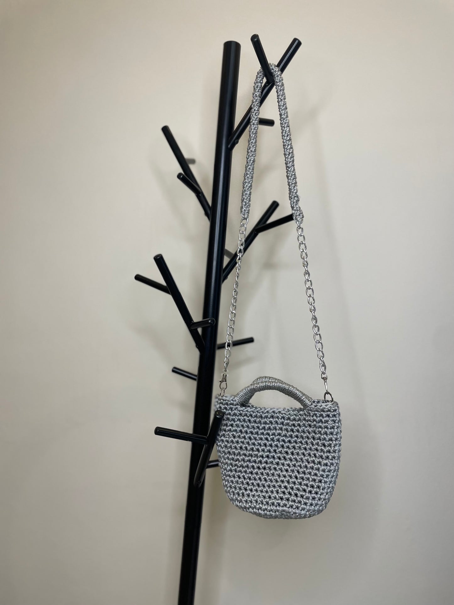 Bolso Mini Plateado