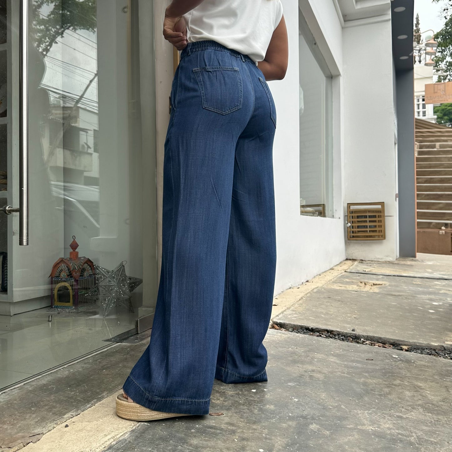 Jean Wide Leg Chambray 334