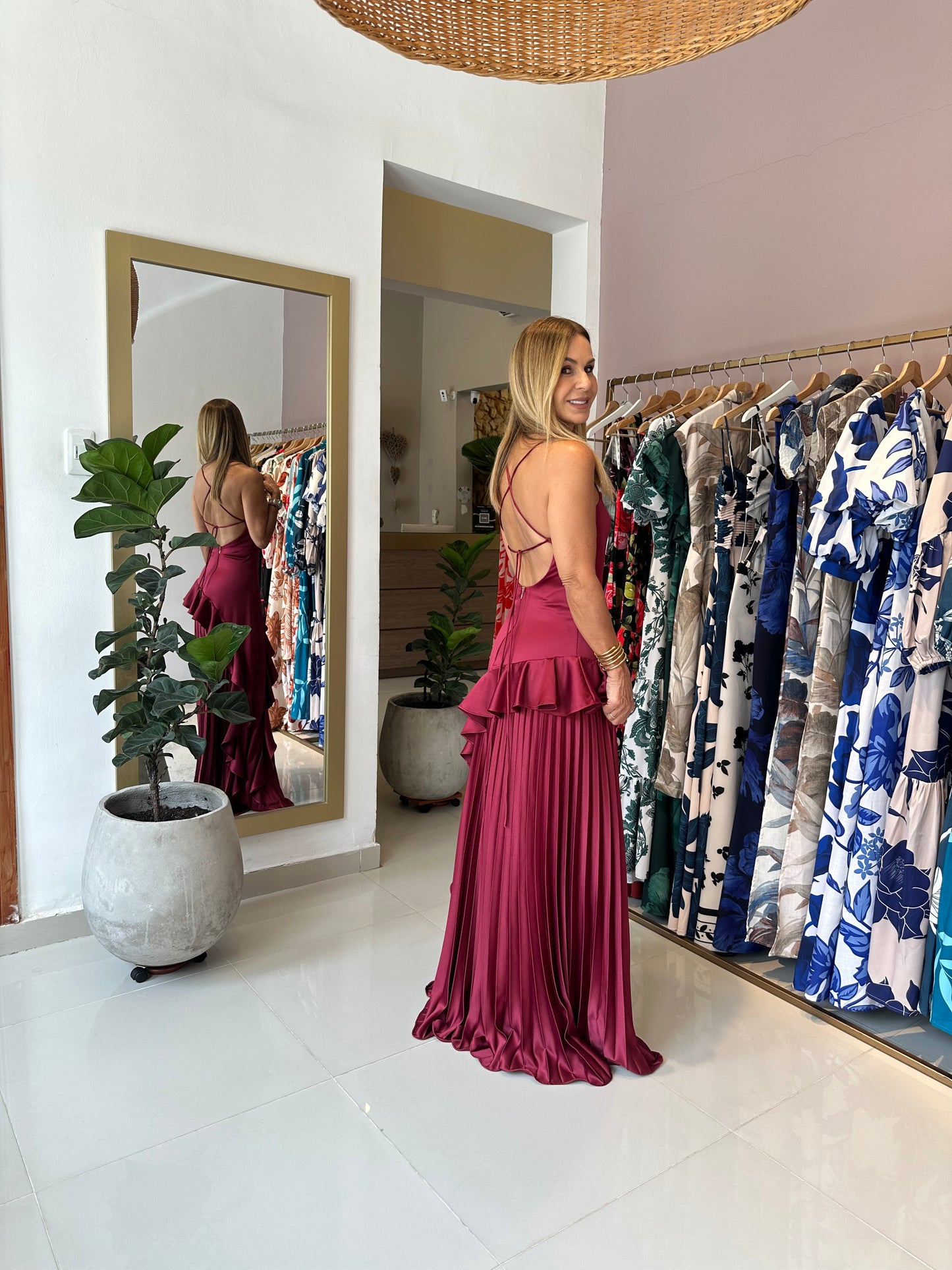 Vestido Camelia Vinotinto
