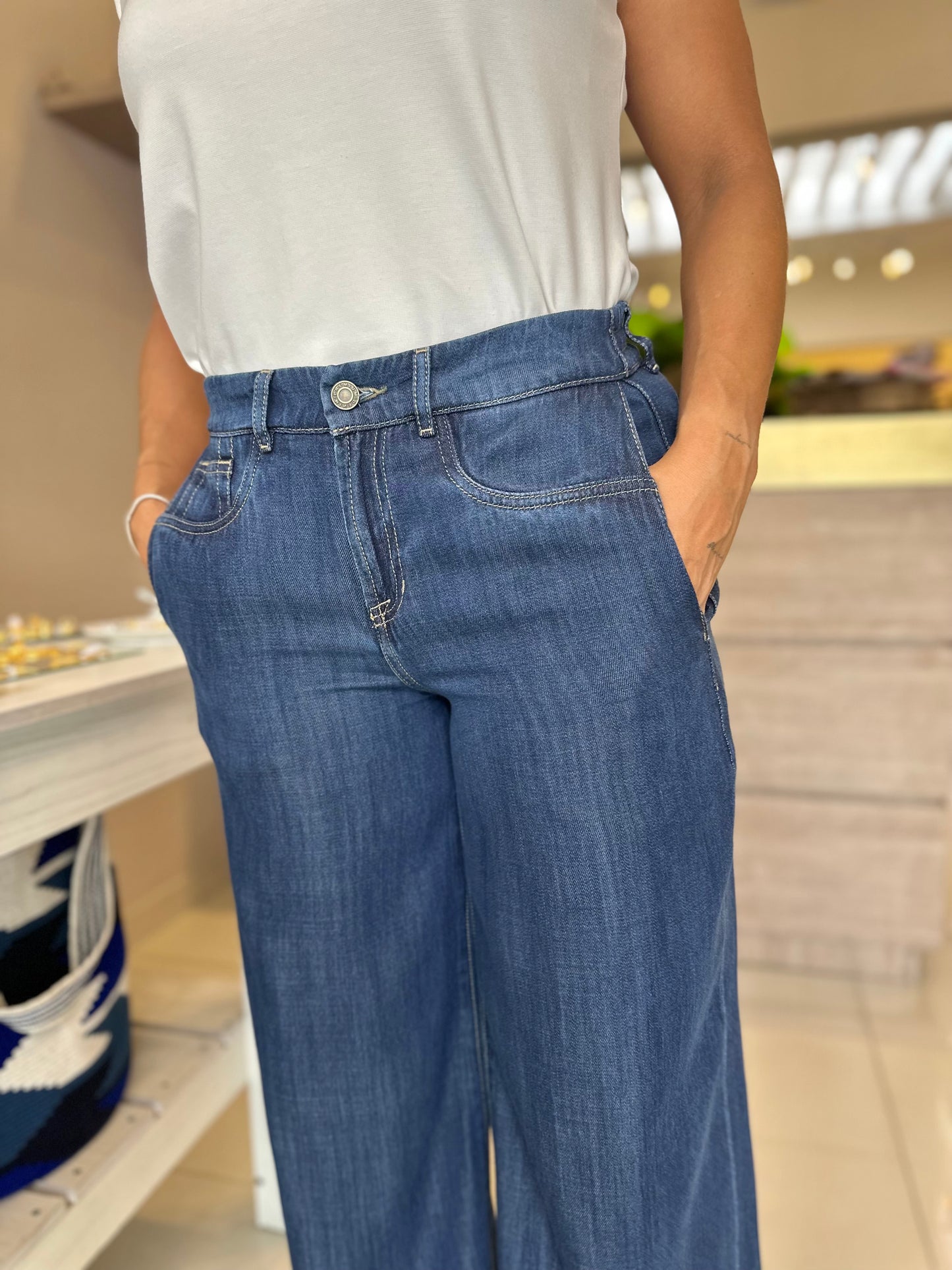 Jean Wide Leg Chambray 334