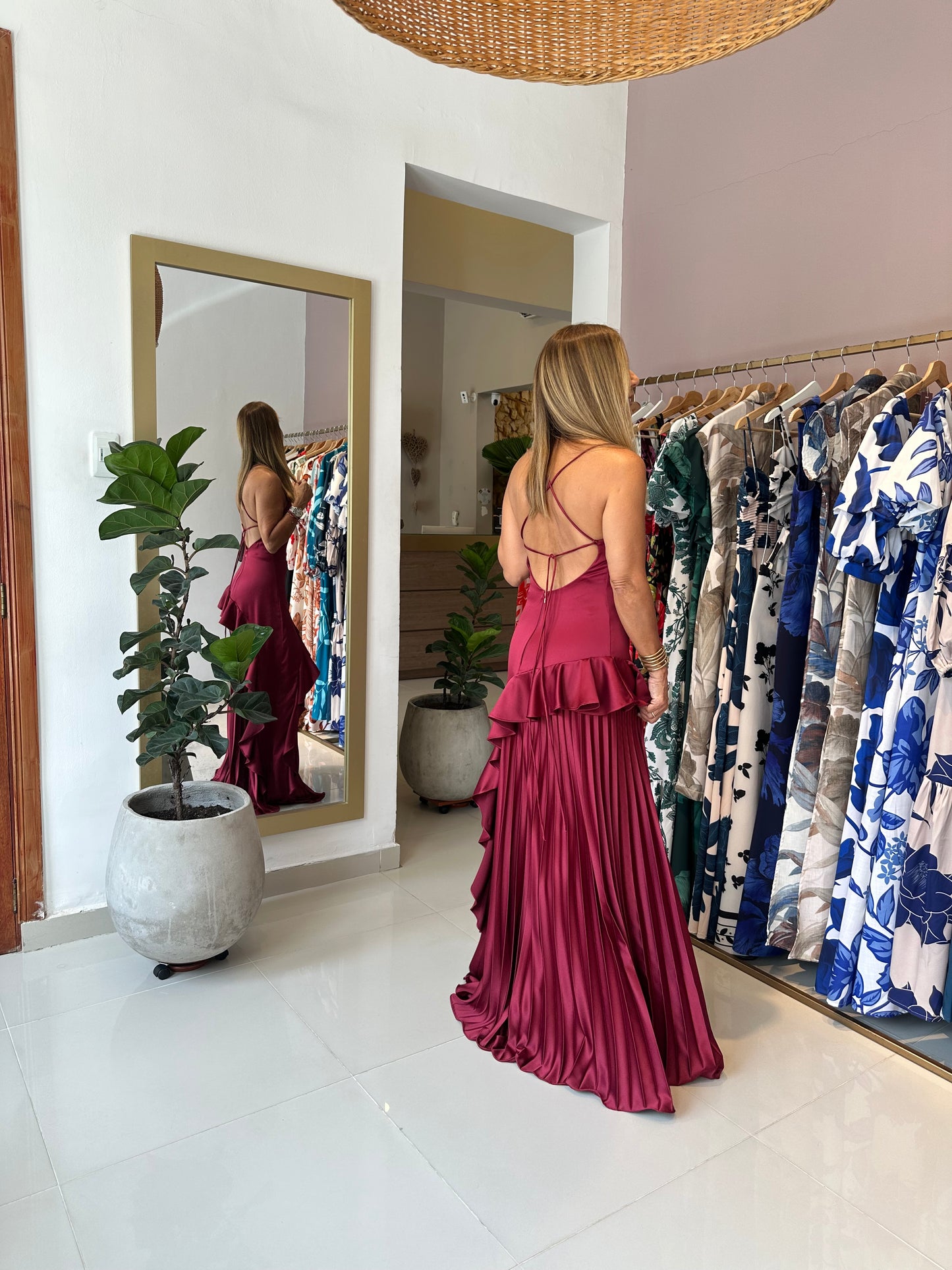 Vestido Camelia Vinotinto