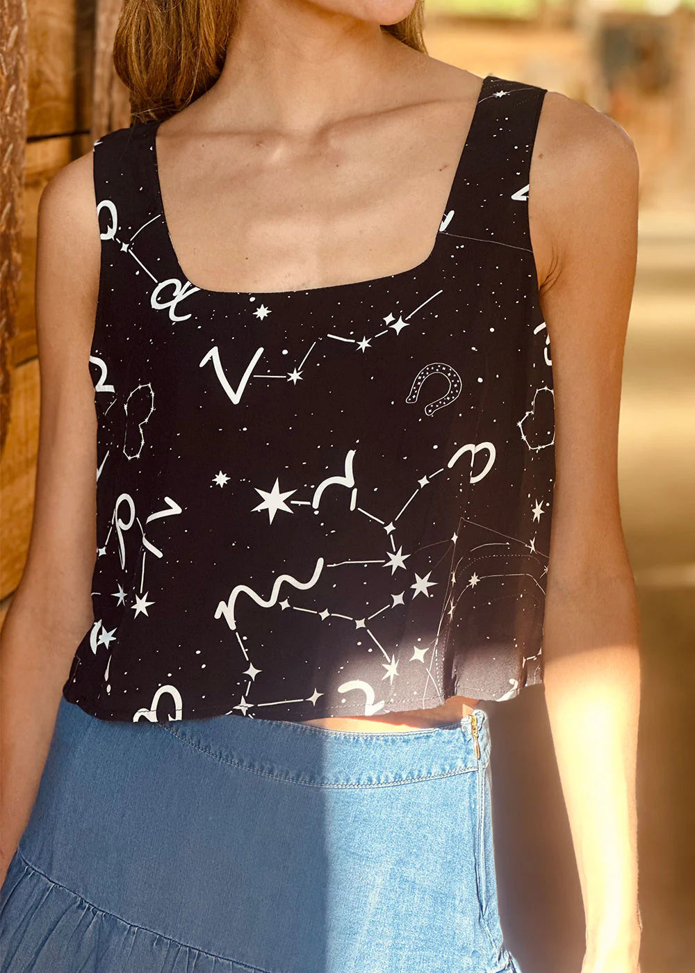 Blusa Andre Estampado Negro