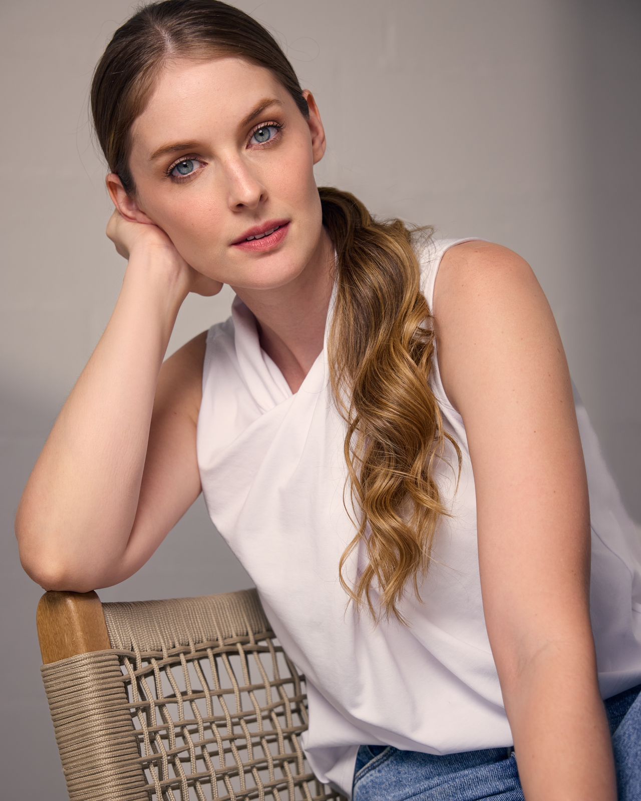 Franela Cuello Cruzado Blanco