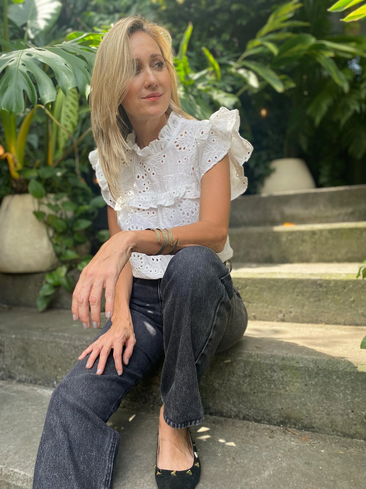 Blusa Sofia Ojalillo Blanco