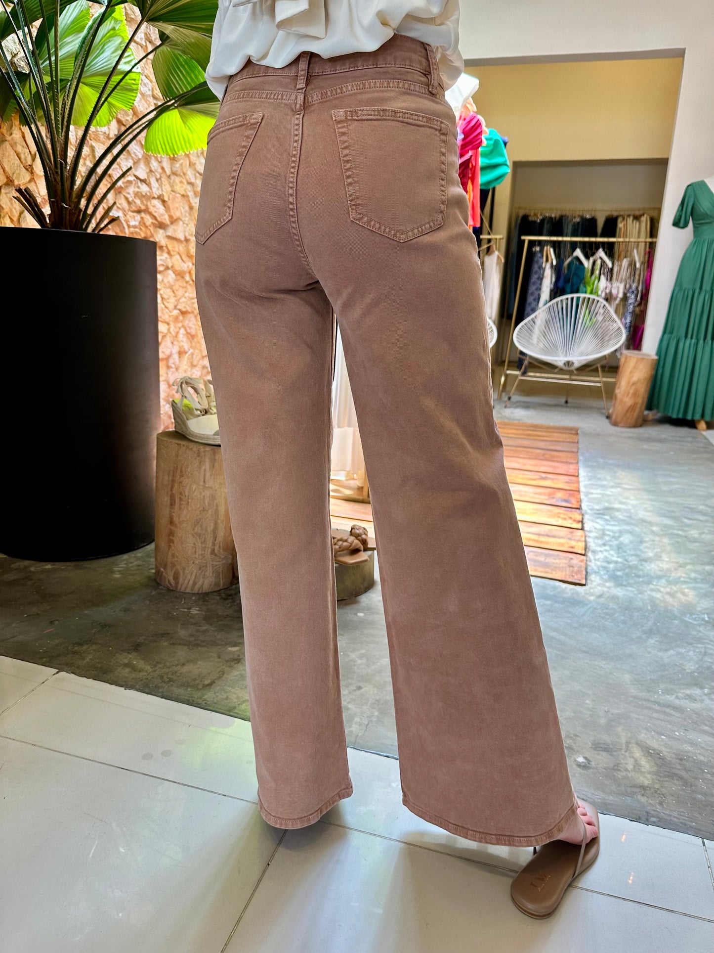 Jean Wide Leg High Rise Ladrillo 327