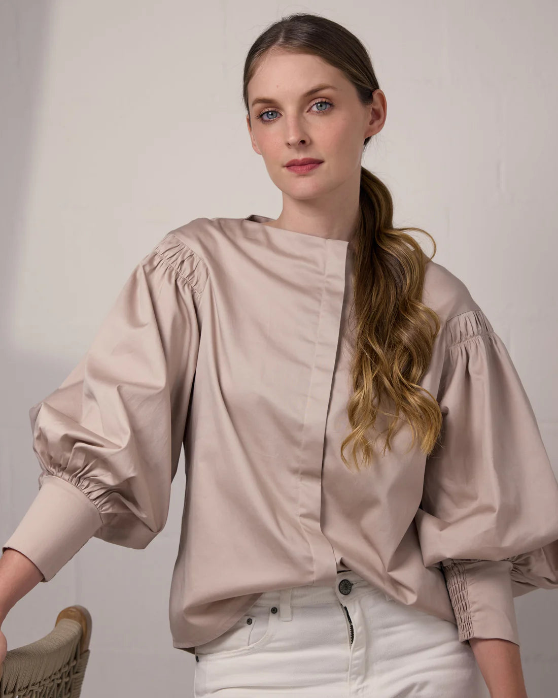 Camisa Cuello Ojal Blanco