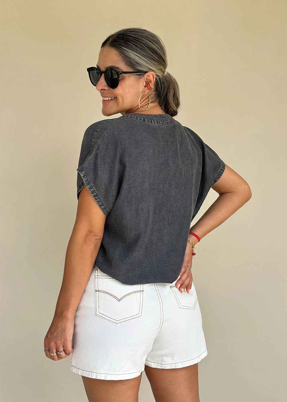 Camisa Sabina Indigo Negro