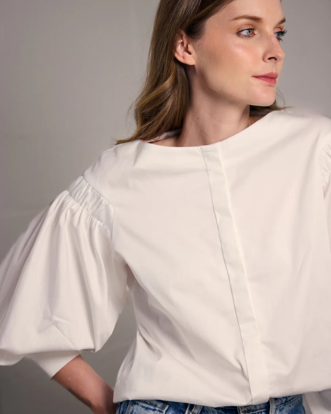 Camisa Cuello Ojal Blanco