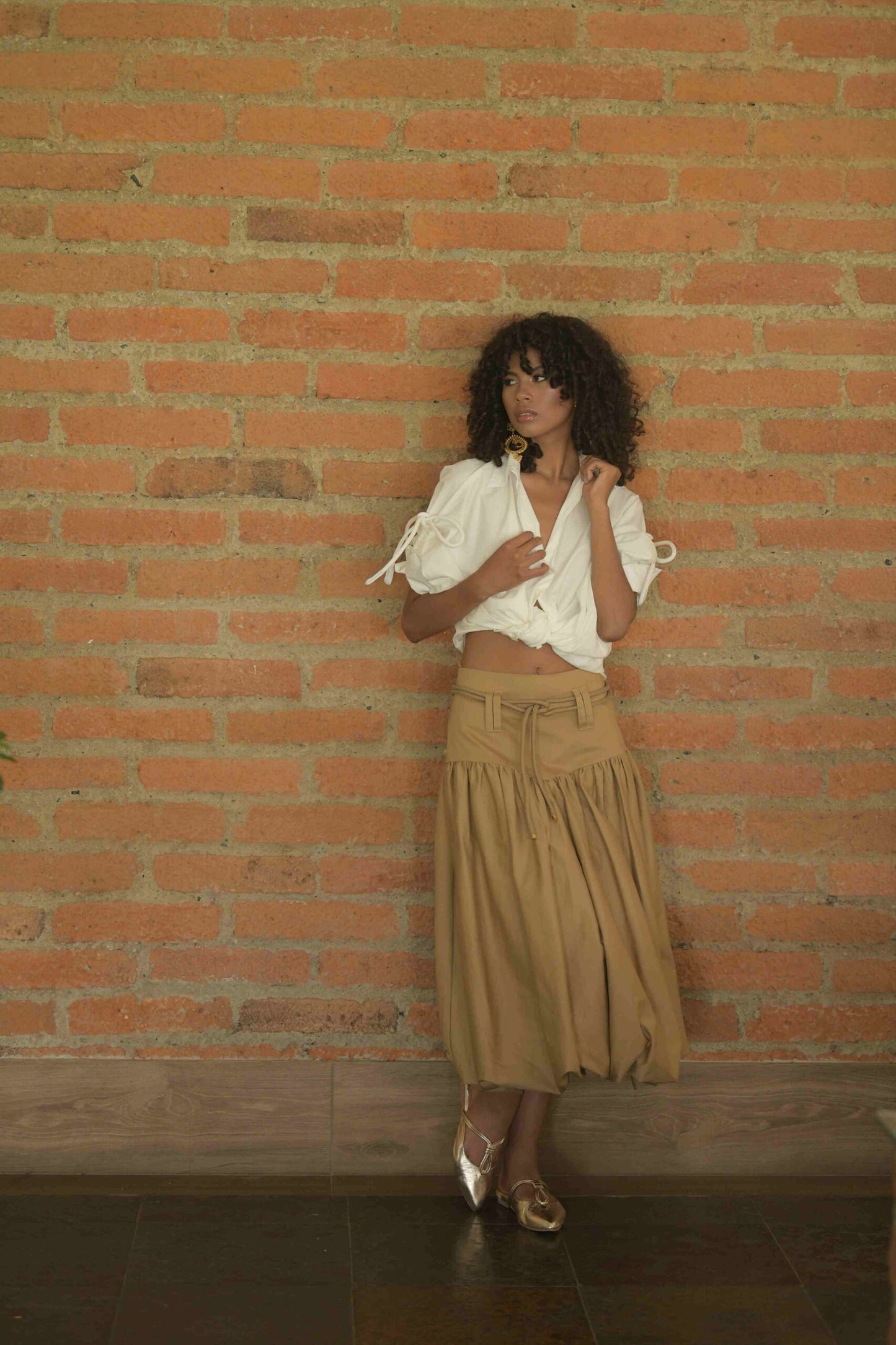 Falda Benjoi Beige