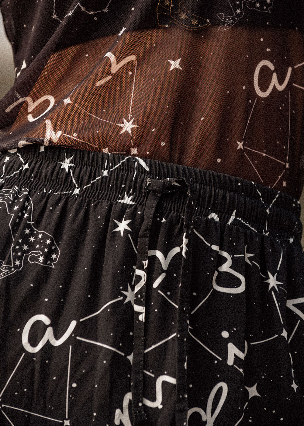 Falda Ester Estampado Negro