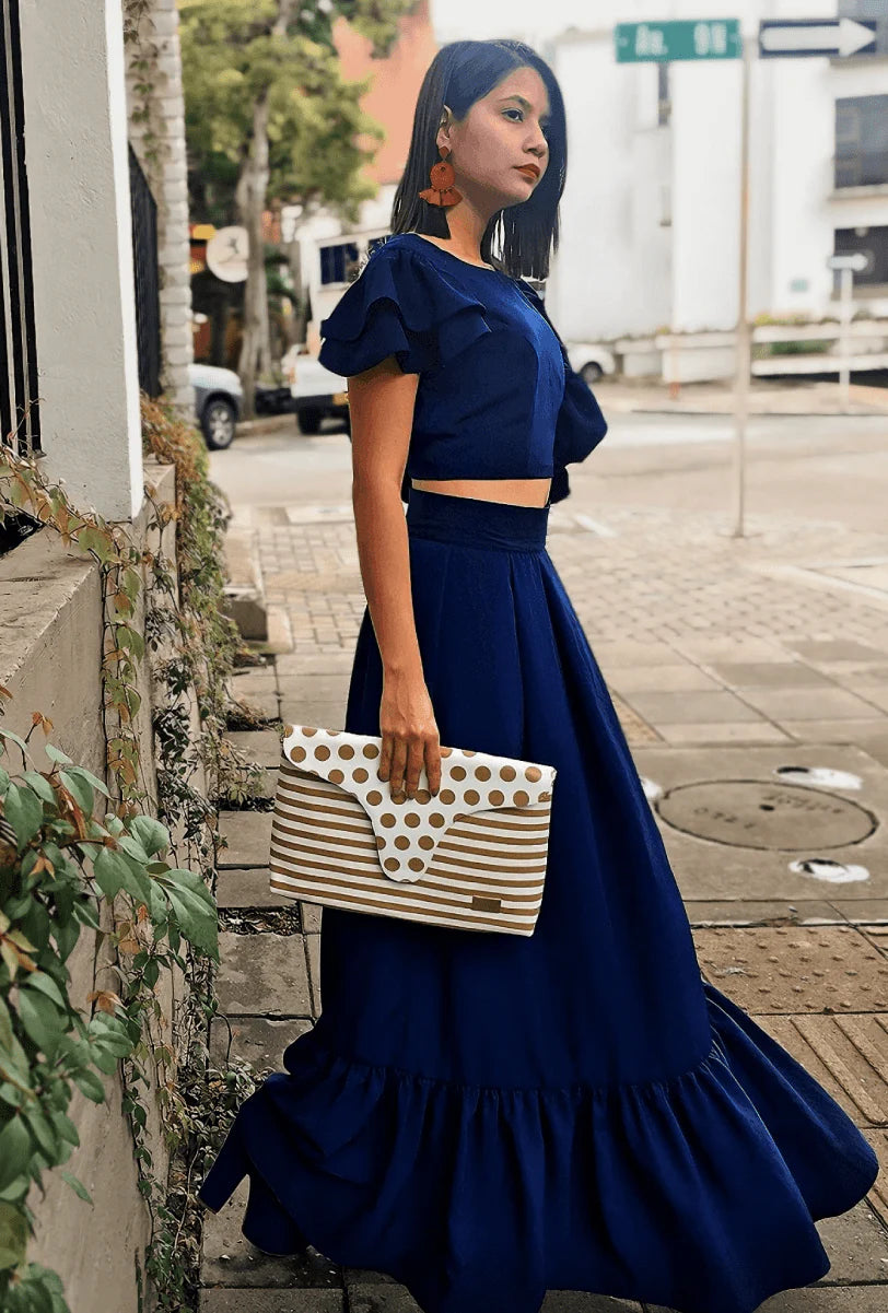 Falda Martina Azul Turquí