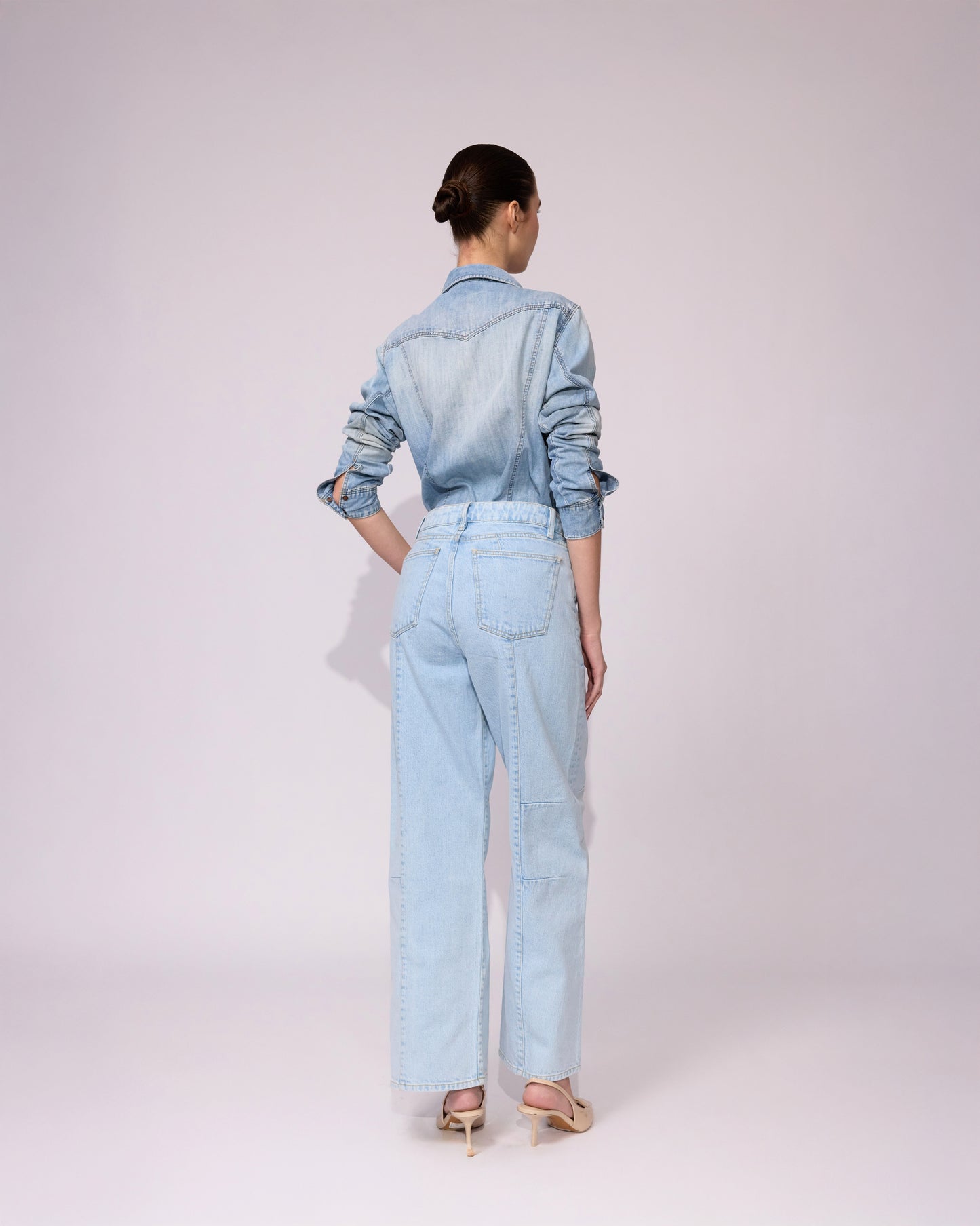 Jean Wide Leg Mid Rise Hielo 339