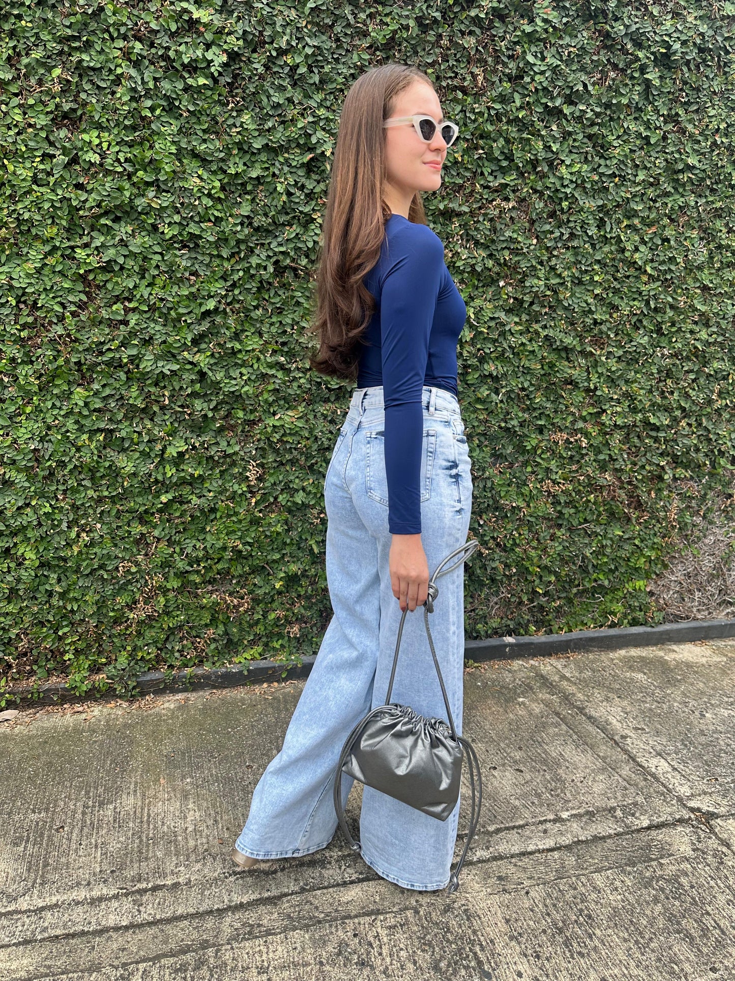 Jean Wide Leg high Rise Hielo con Desgaste 3127