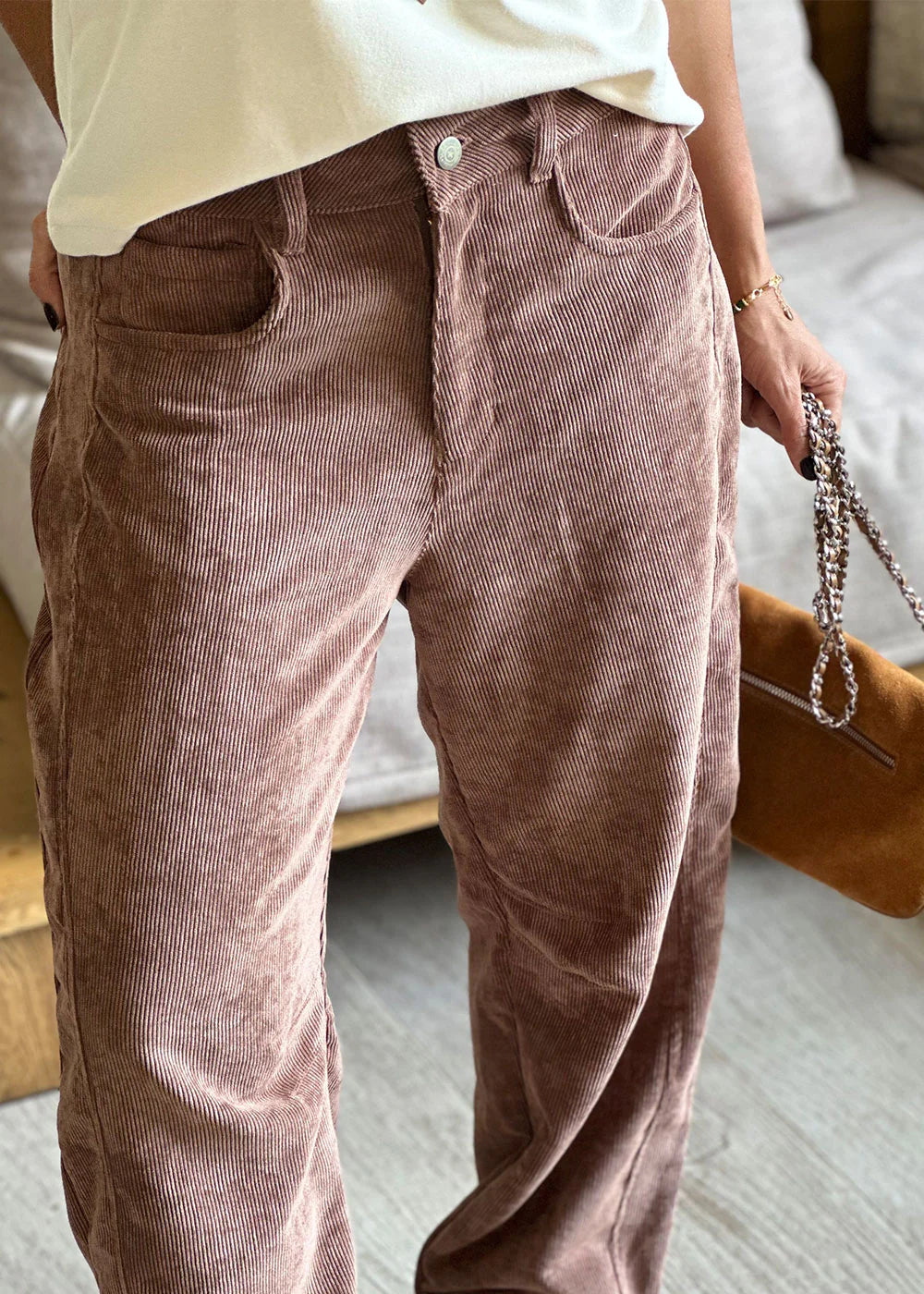Pantalon Corduroy Adara Café