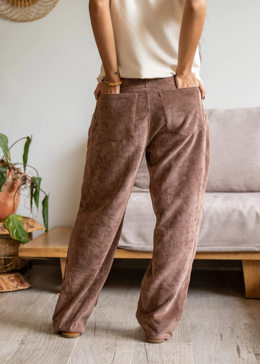 Pantalon Corduroy Adara Café