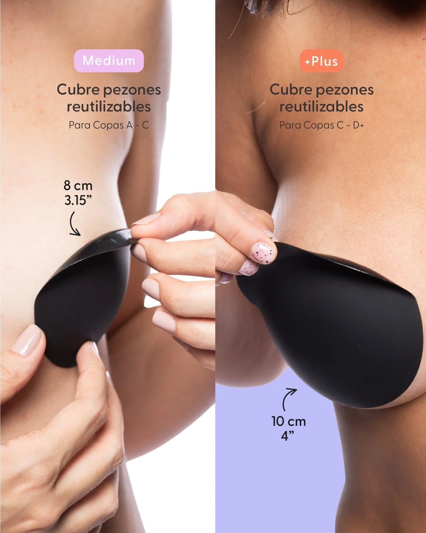 Black Edition Nipple Covers M - Cubre Pezones Adhesivos Reutilizables