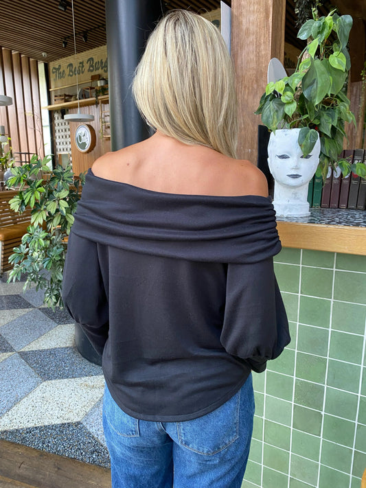 Top Off Shoulder Olivia Negro