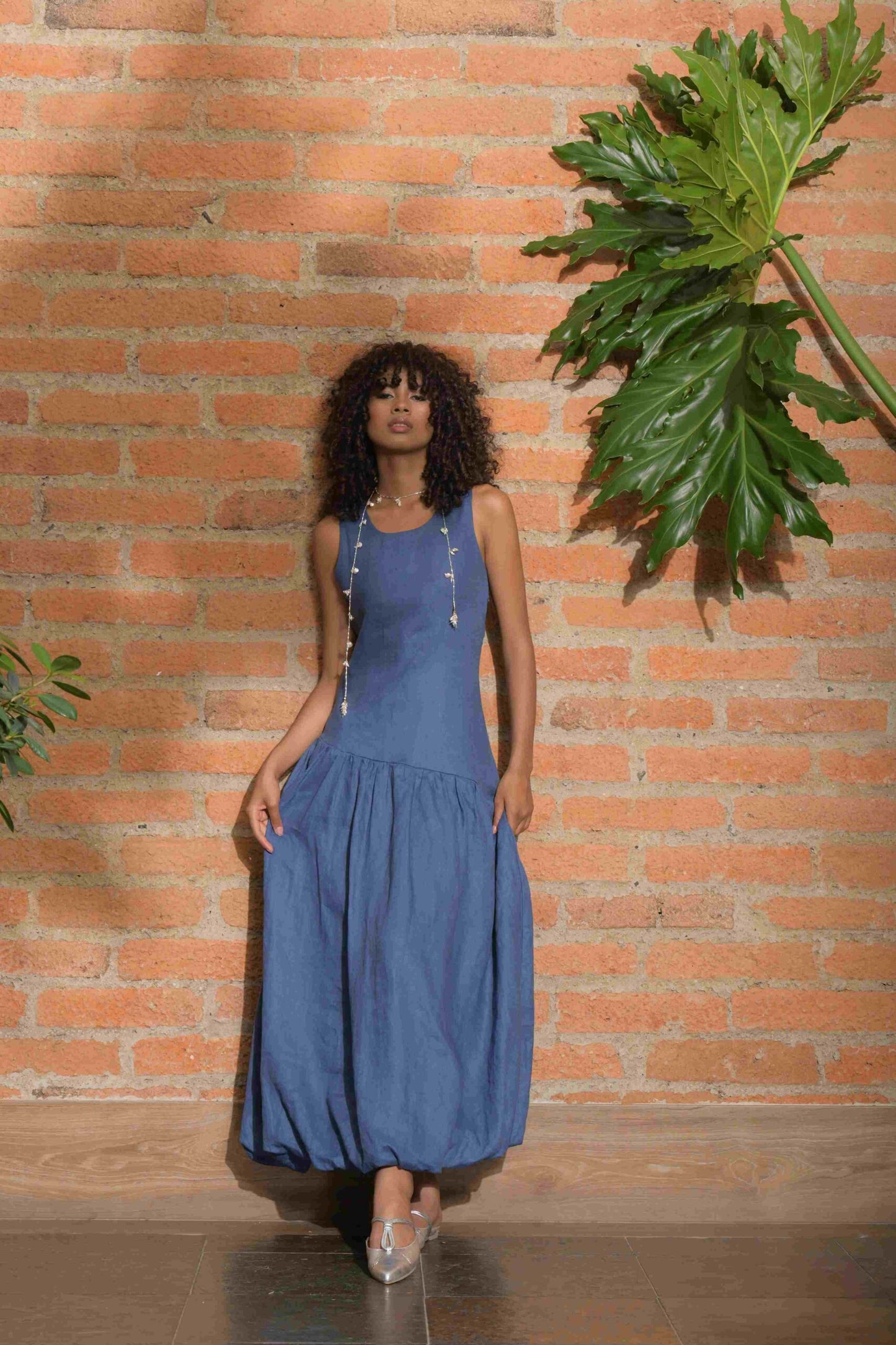 Vestido Bocarena Azul Índigo