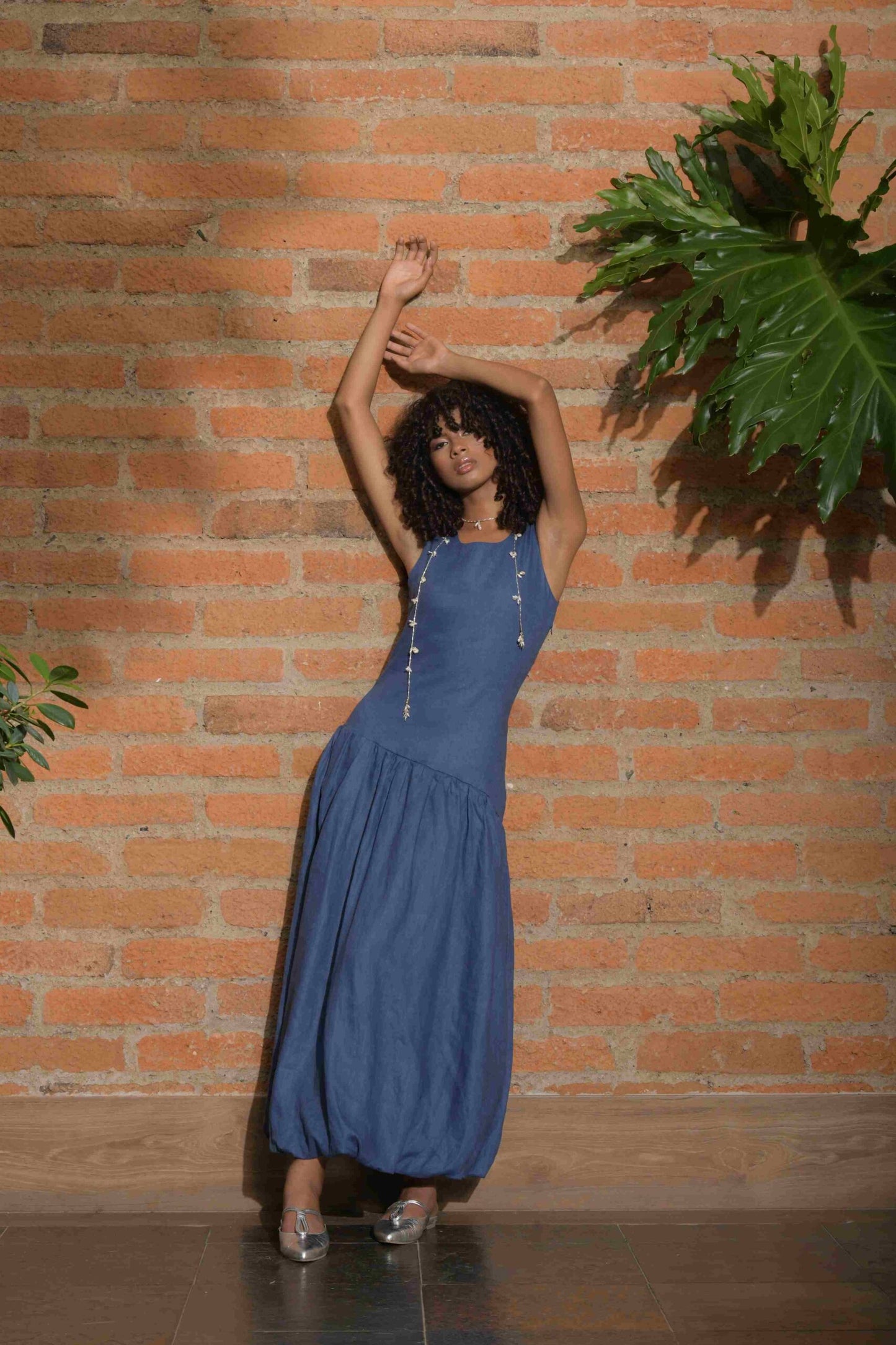 Vestido Bocarena Azul Índigo