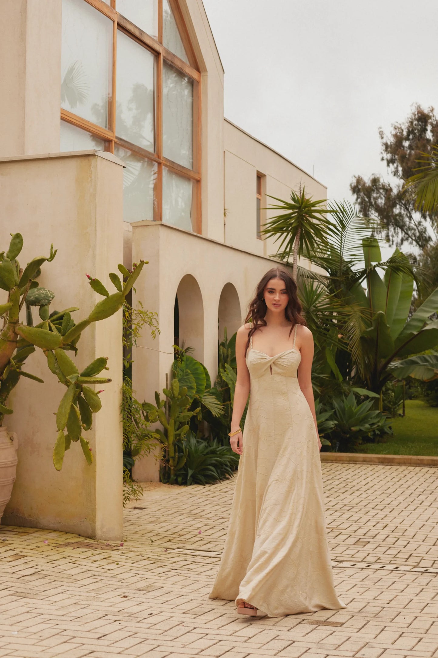 Vestido California Caqui