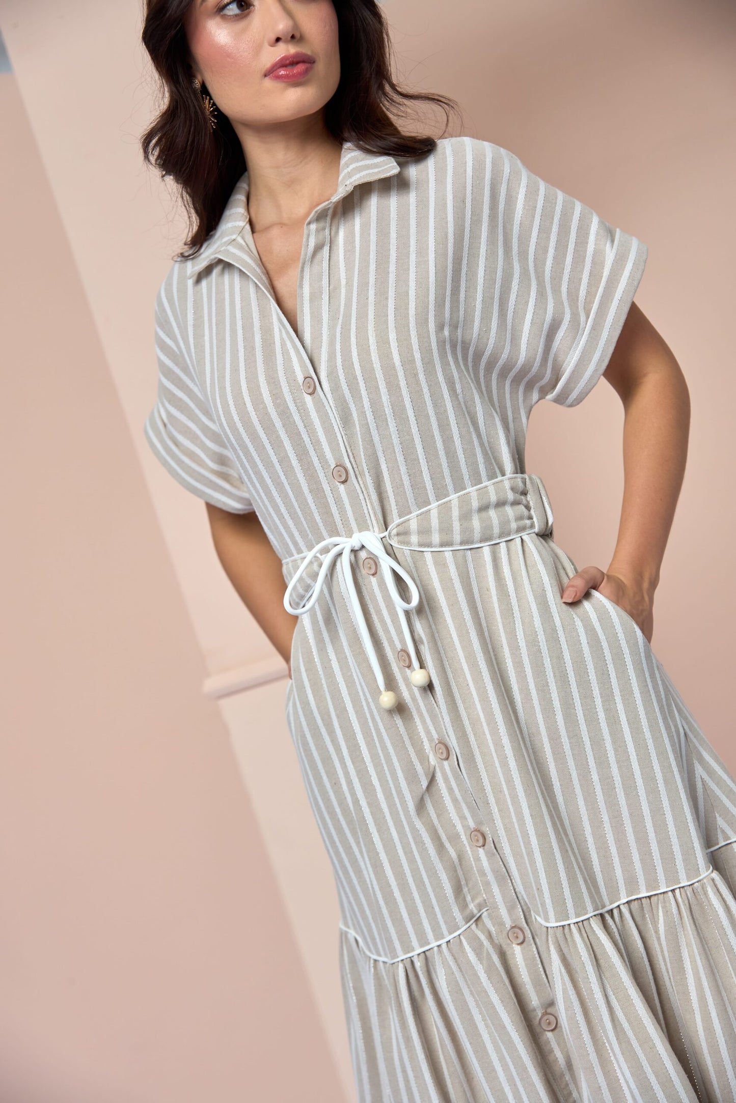 Vestido Lorna Beige