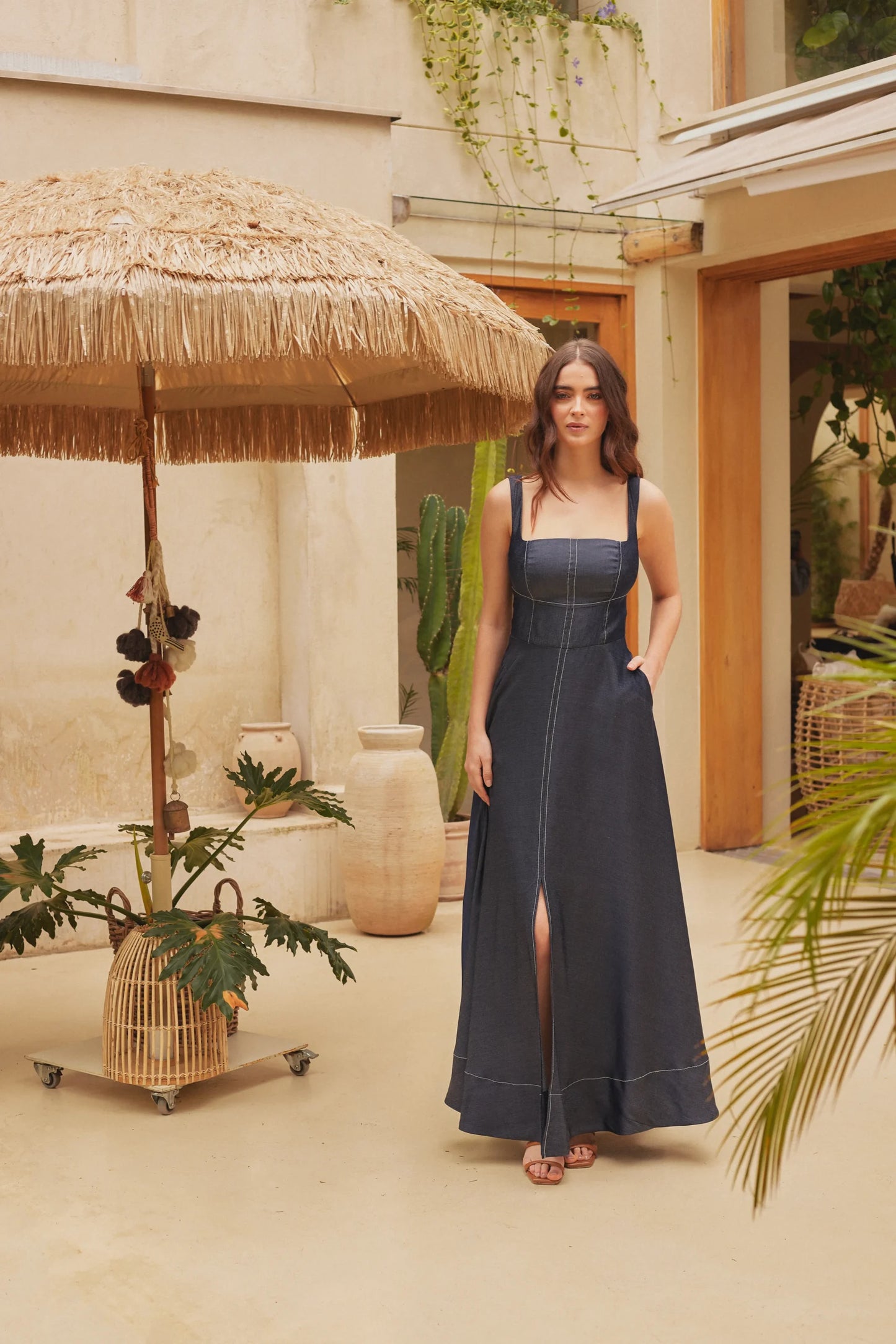 Vestido Renata Azul Índigo