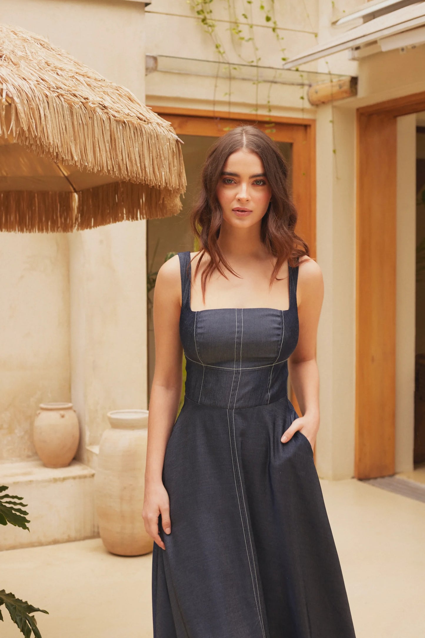 Vestido Renata Azul Índigo