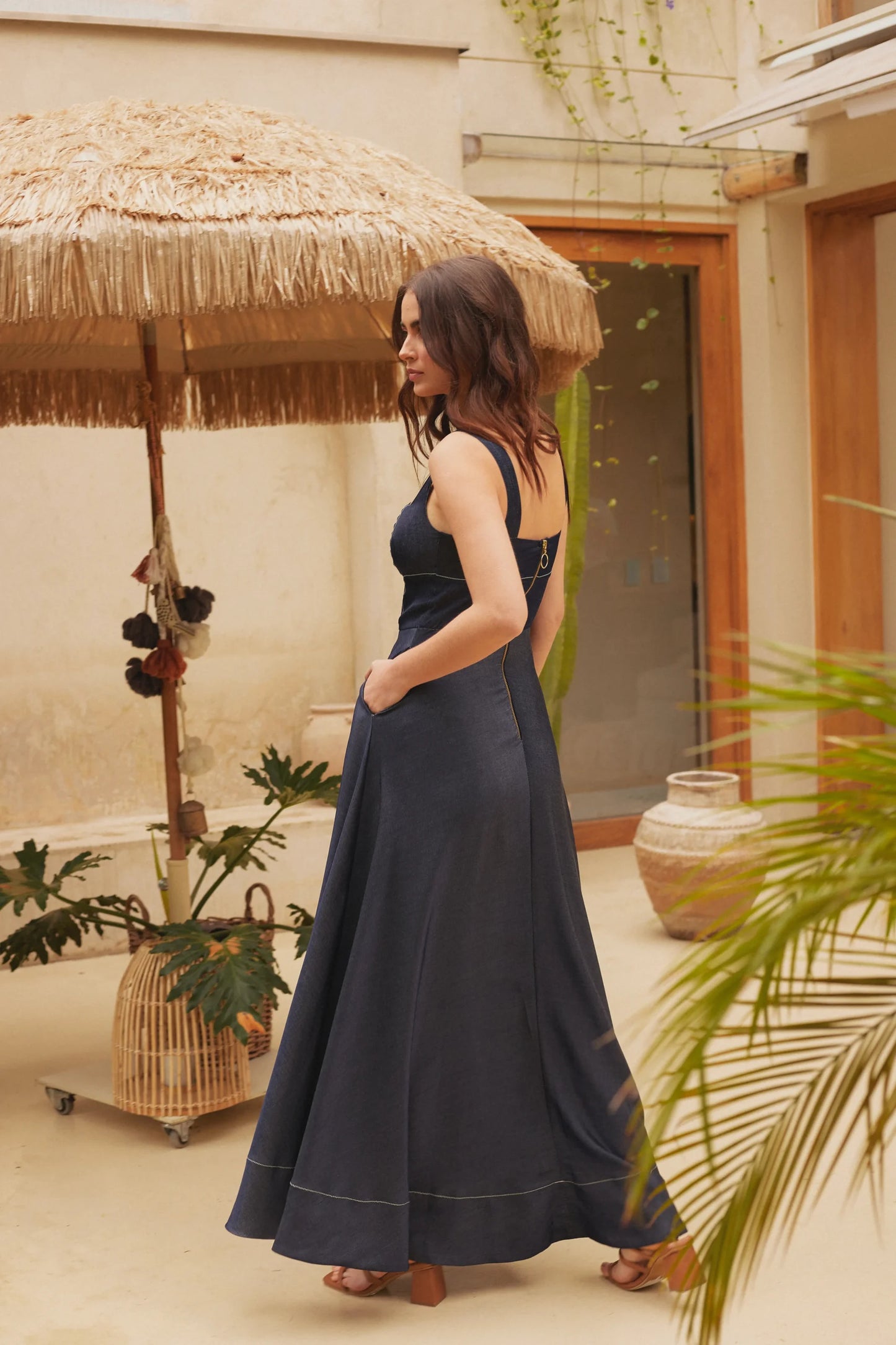 Vestido Renata Azul Índigo