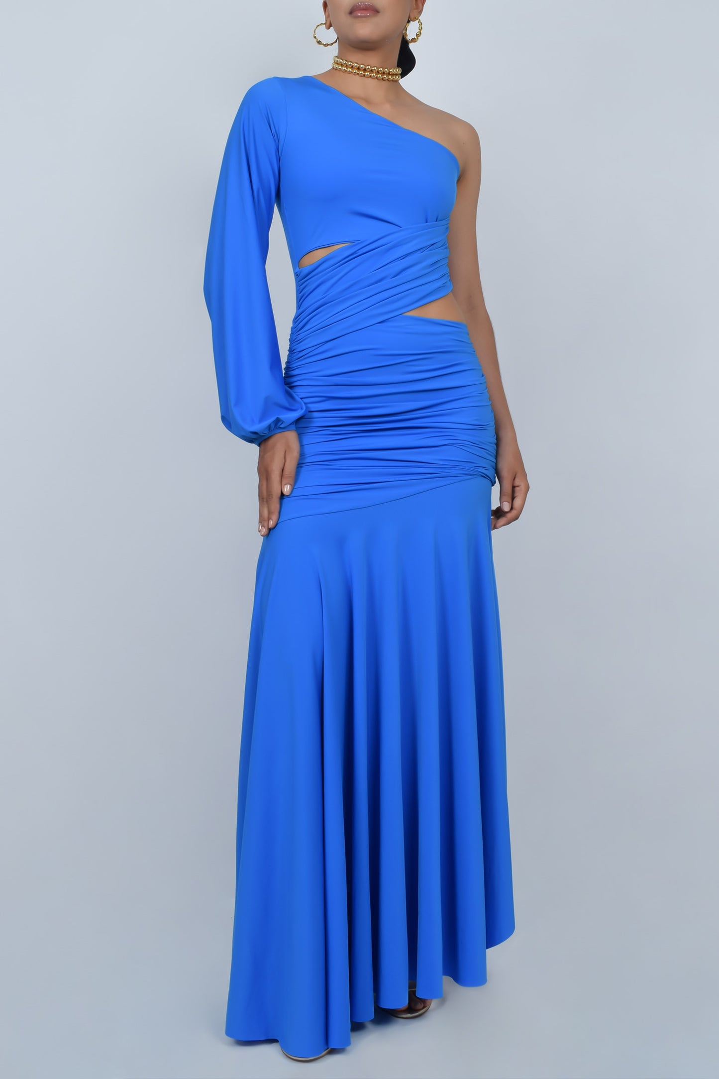 Vestido Teresa Azul Eléctrico