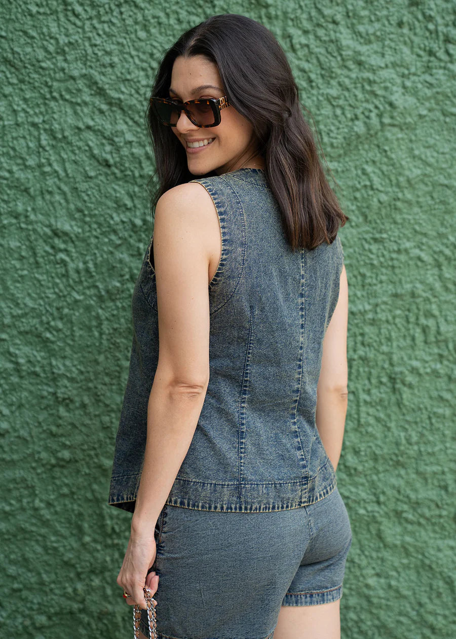 Chaleco Paty Denim