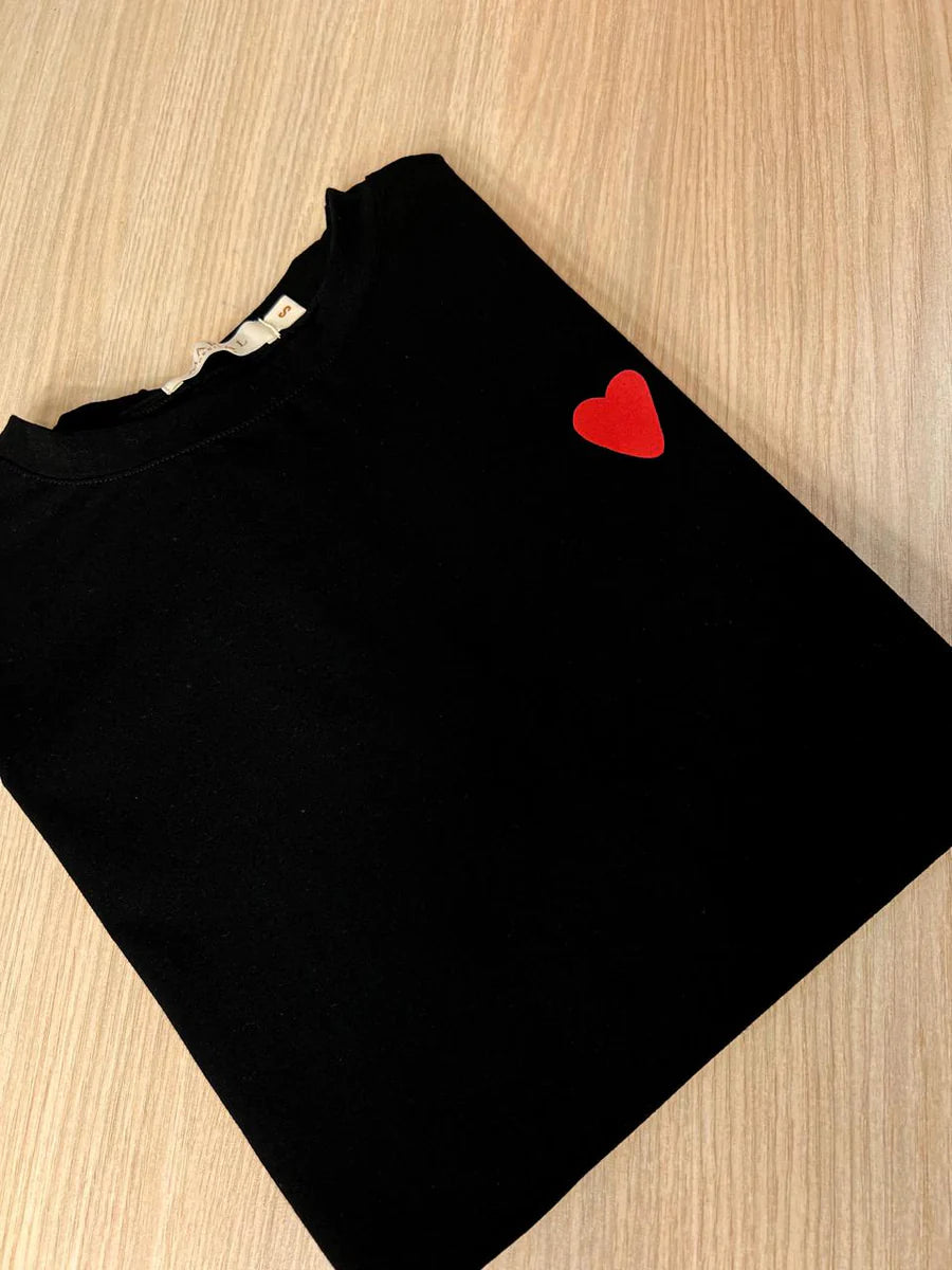 Camiseta Print Love Negro