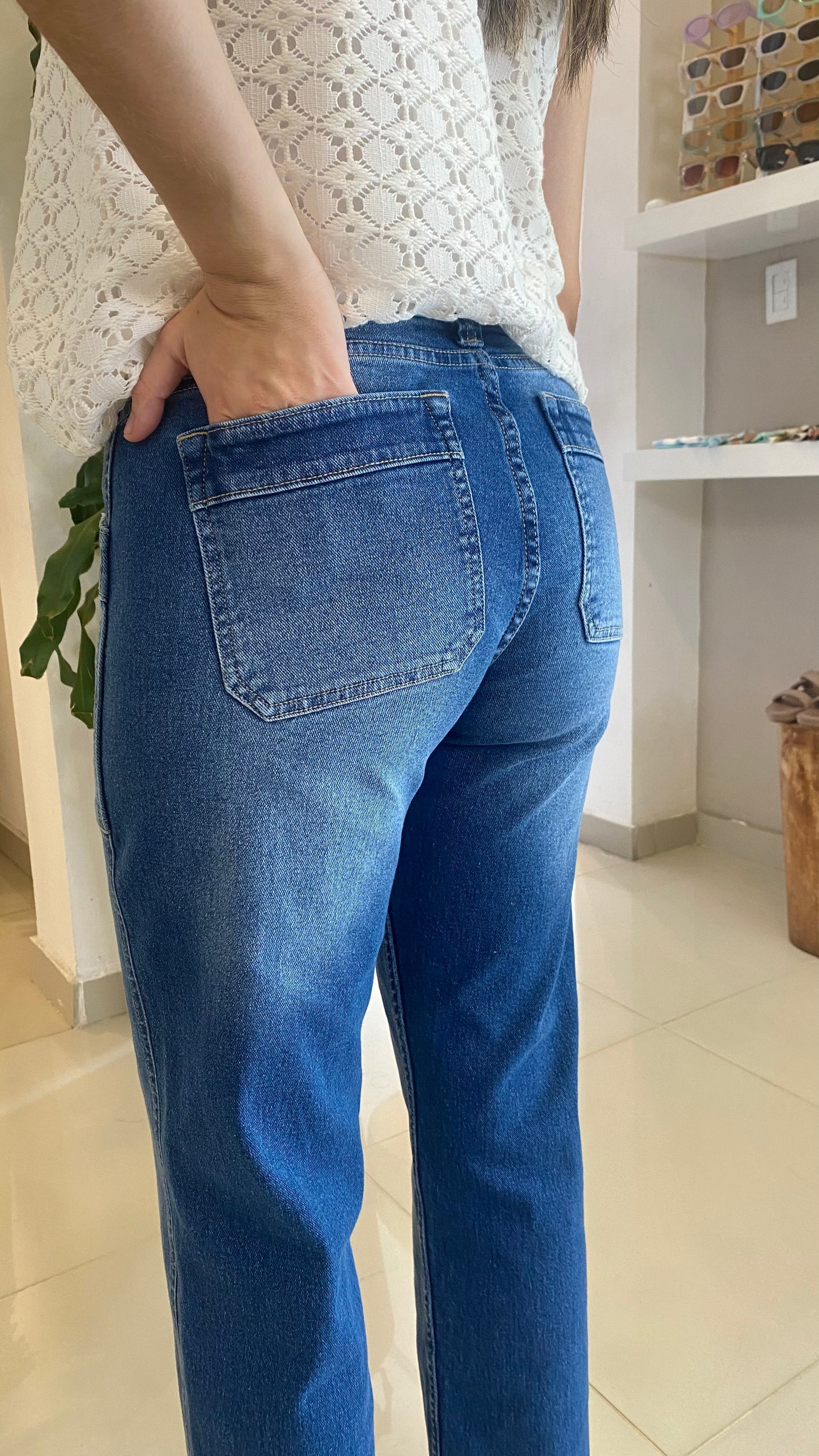 Jean Straight Leg Mid Rise Indigo 316