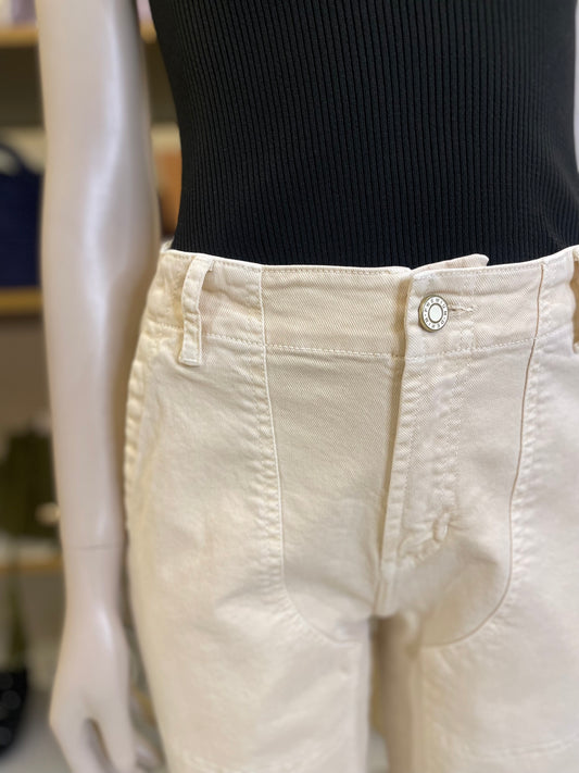 Jean Straight Mid Rise Crema 347