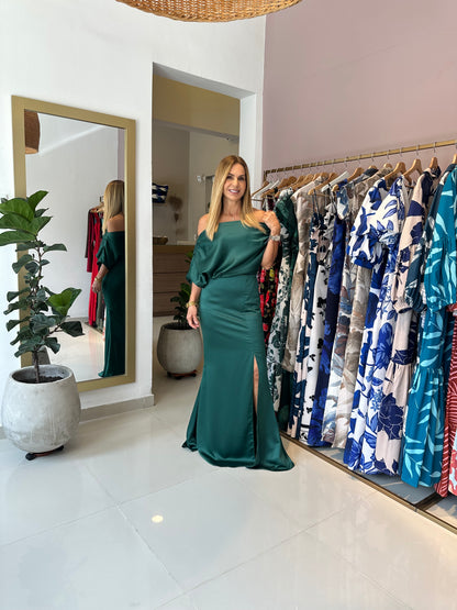 Vestido Elena Verde Botella