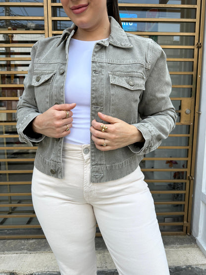 Chaqueta Denim Gris 702