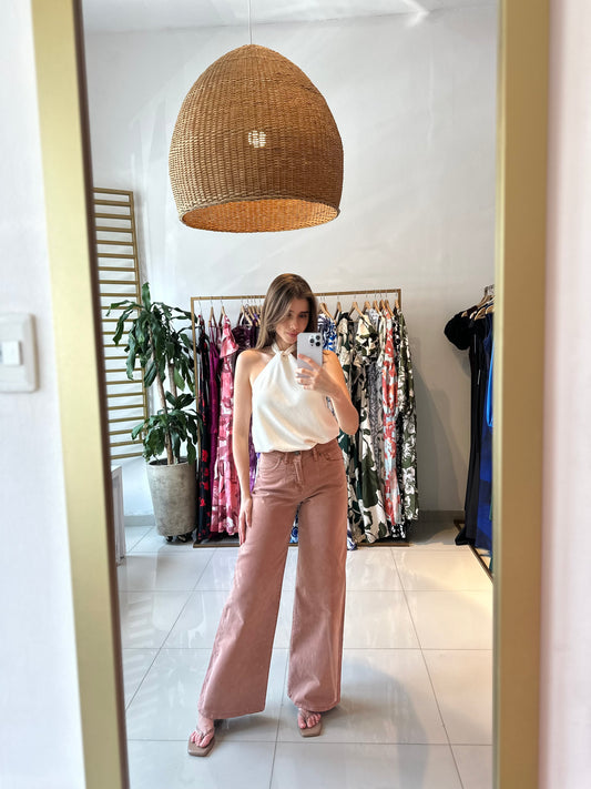 Jean Wide Leg High Rise Ladrillo 327