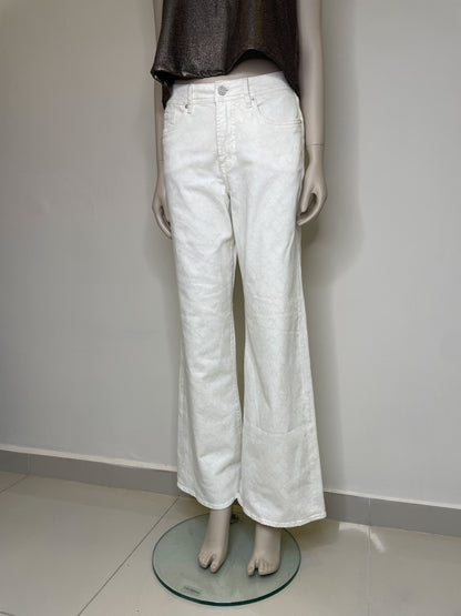 Jean Wide Leg High Rise Print Piton 327