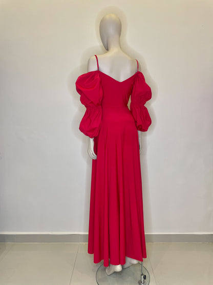 Vestido Ela Rojo Cereza