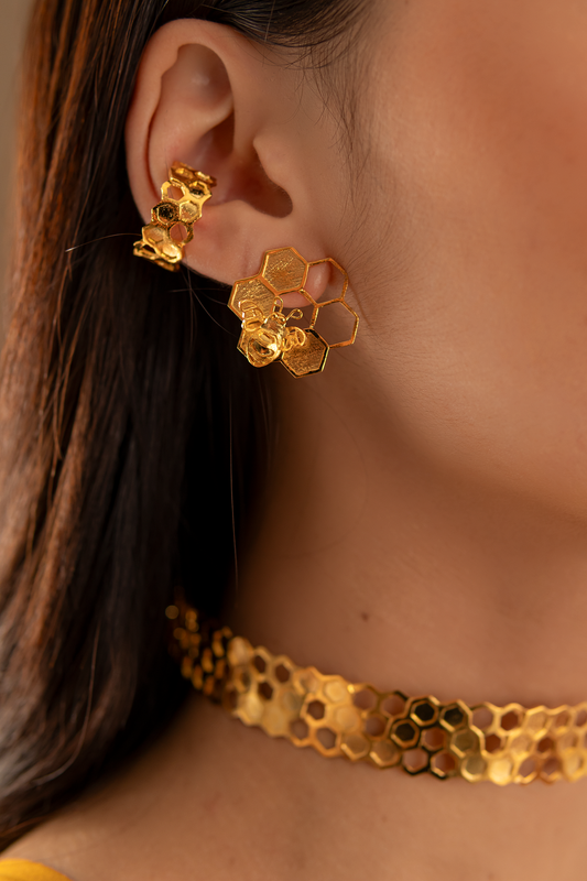 Aretes Rocio Dorado