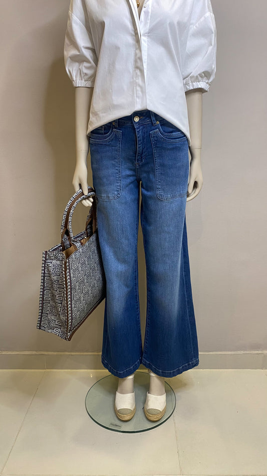 Jean Wide Leg Mid Rise Doble Bolsillo 310