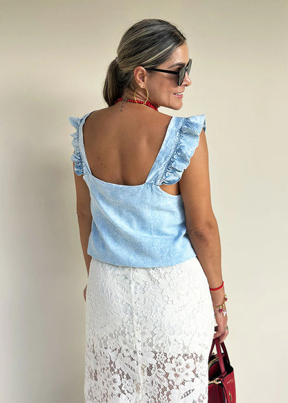 Blusa Luisa Índigo