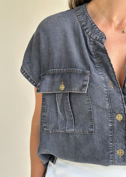 Camisa Sabina Indigo Negro