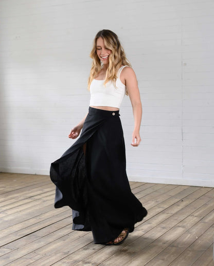 Falda Roxana Plane Negro