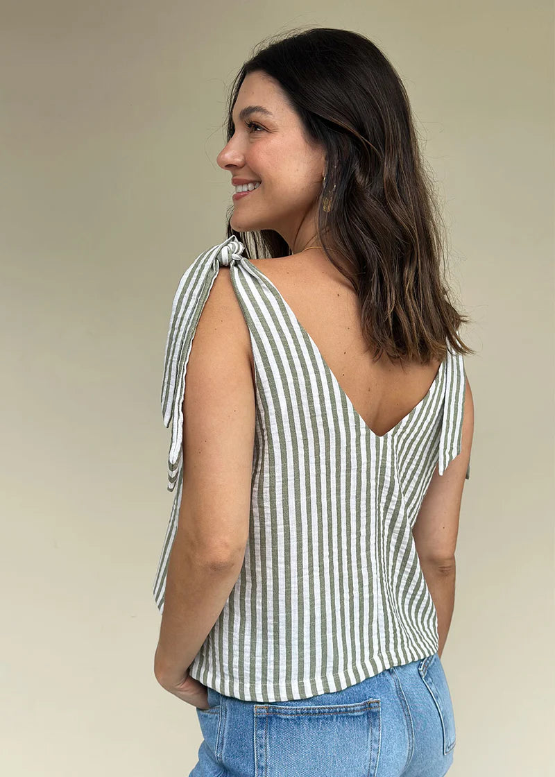 Blusa Maribel Rayas Verde