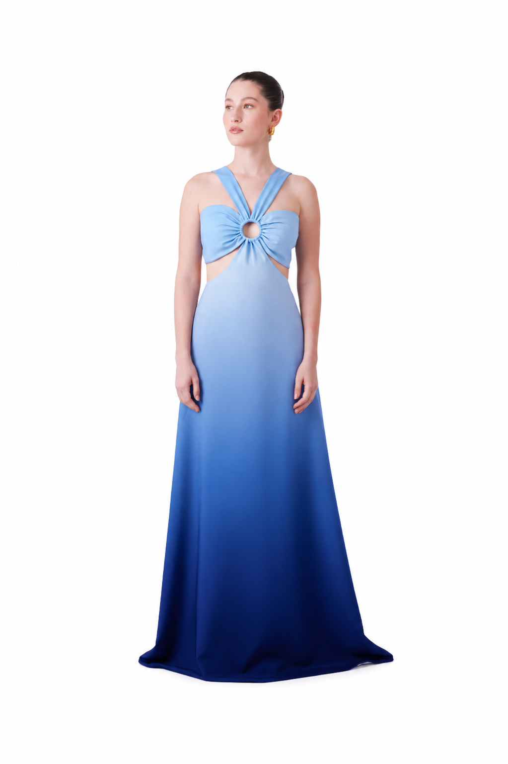 Maxidress Priscila Degrade Azul