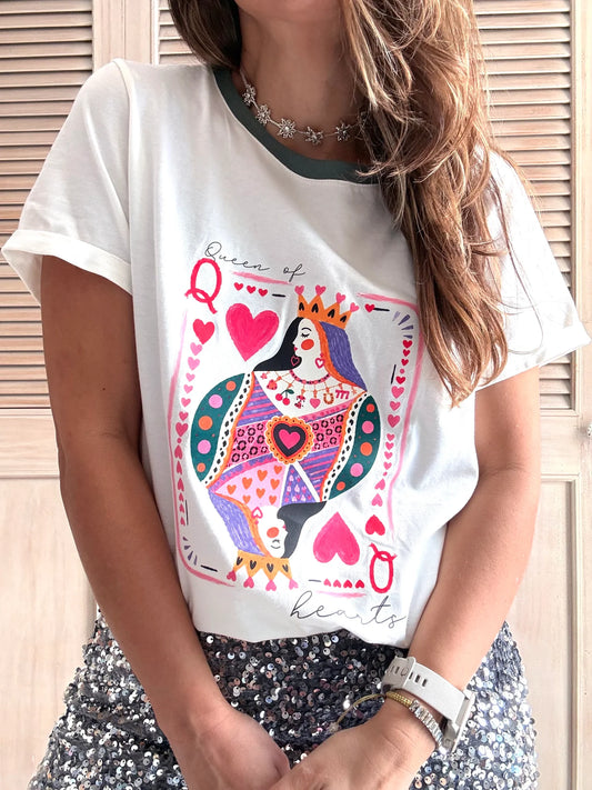 Camiseta Basica Reina de Corazones