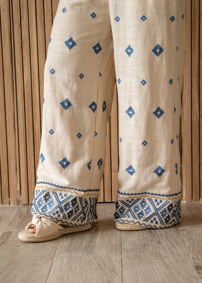 Enterizo Eloisa Beige Bordado