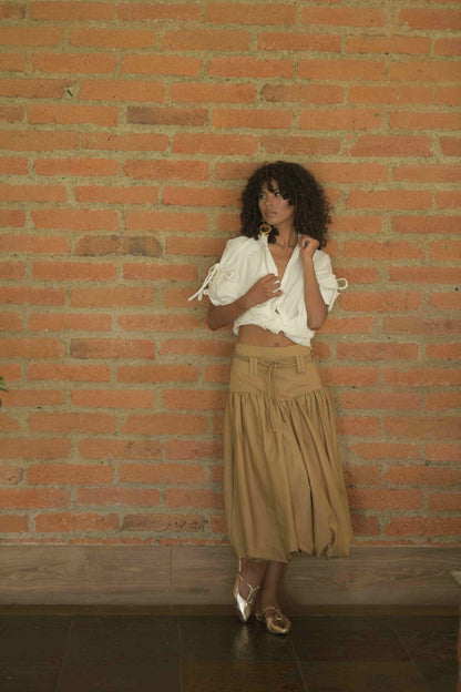 Falda Benjoi Beige