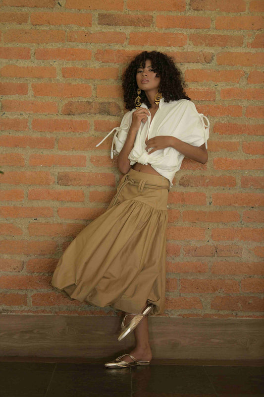 Falda Benjoi Beige