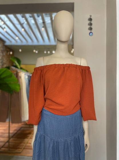 Blusa Lucía Cuello Bandeja